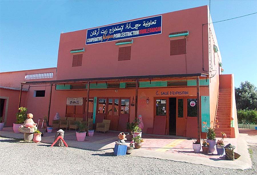 The storefront of Cooperative Marjana in Morocco.